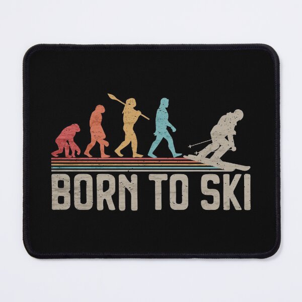Item preview, Born to Ski Skier Evolution of Man Vintage Funny Skier Gift Idea designed and sold by grinta2021.