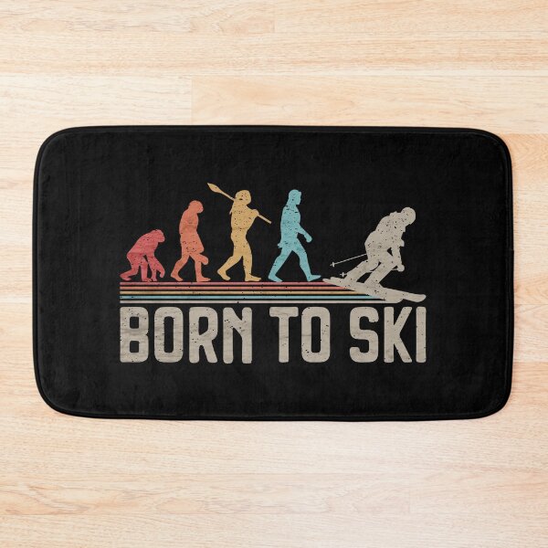 Item preview, Born to Ski Skier Evolution of Man Vintage Funny Skier Gift Idea  designed and sold by grinta2021.