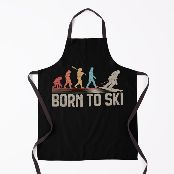 Artikelvorschau, Born to Ski Skifahrer Evolution des Menschen Vintage Lustige Skifahrer Geschenkidee entworfen und verkauft von grinta2021.