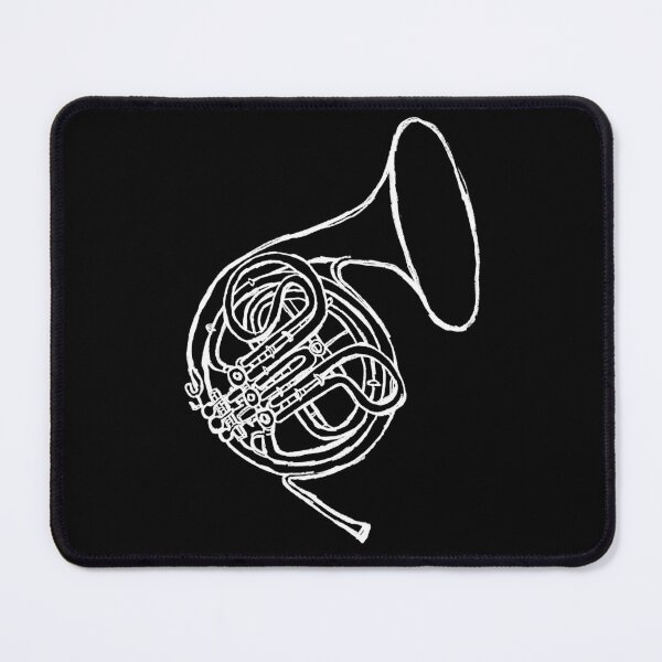 Item preview, Minimal Brass Music Vintage French Horn  designed and sold by badlydrawnbabe.