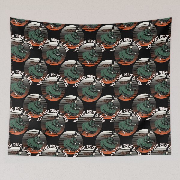 Item preview, Yes, I can drive a stick - Halloween witch - green and sunset designed and sold by hasbeenz.
