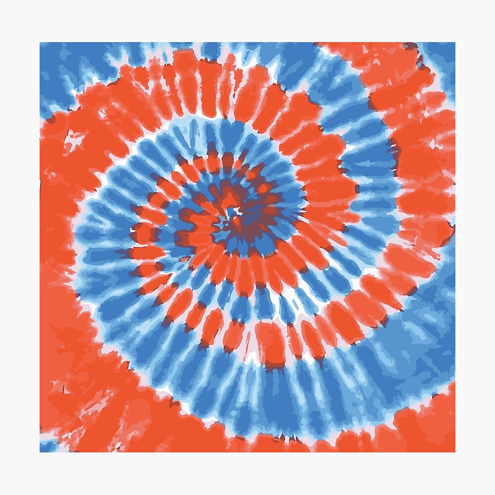 Blue and Orange tie-dye Magnet for Sale by korndogg