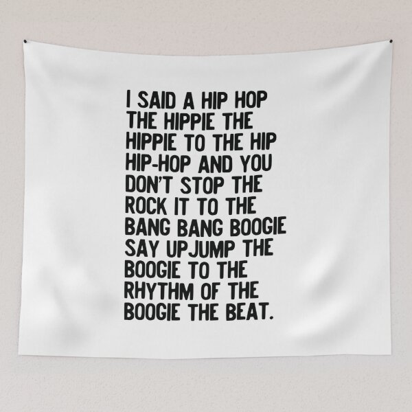 Item preview, Rappers Delight  Sugar Hill Gang Lyric Art Music  Hip Hop Music Poster  Classic Rap Song  I said a hip hop designed and sold by MarcoVeratti.