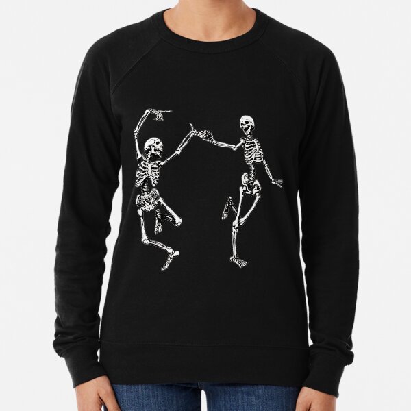 Dancing Skeletons Vintage Day of the Dead Halloween 2021 Lightweight Sweatshirt