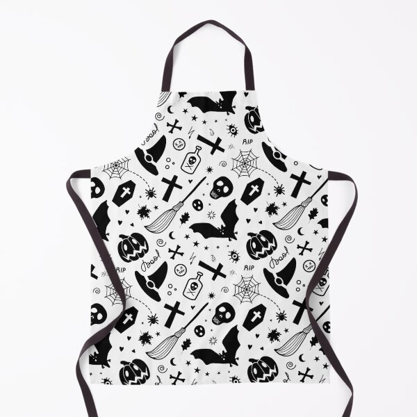 Item preview, Halloween print with skulls, pumpkins ,crosses, coffins, etc designed and sold by Dustick.