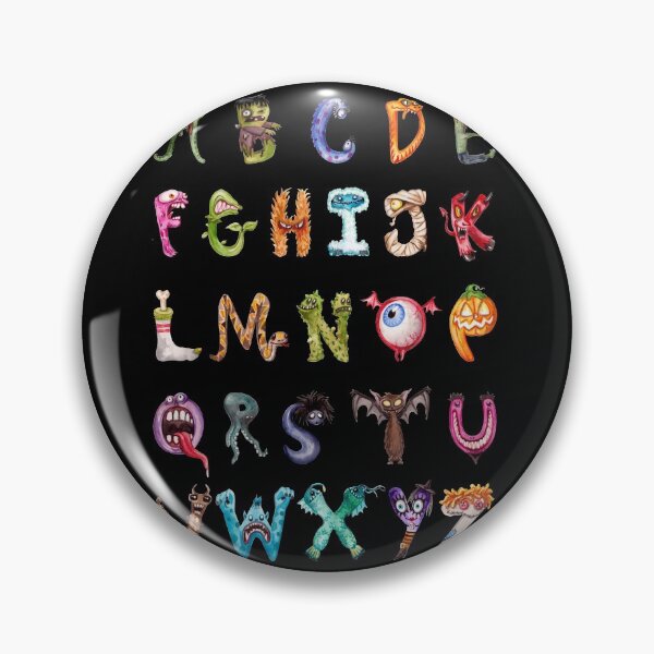 Artikelvorschau, Gruselig süßes Monster Alphabet Cartoon ABC entworfen und verkauft von 99vectors.