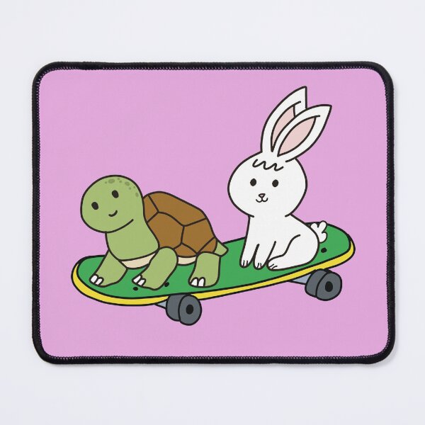 Item preview, Rabbit and Turtle skateboarding  designed and sold by ZaryousStuff.