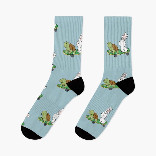 Item preview, Rabbit and Turtle skateboarding  designed and sold by ZaryousStuff.
