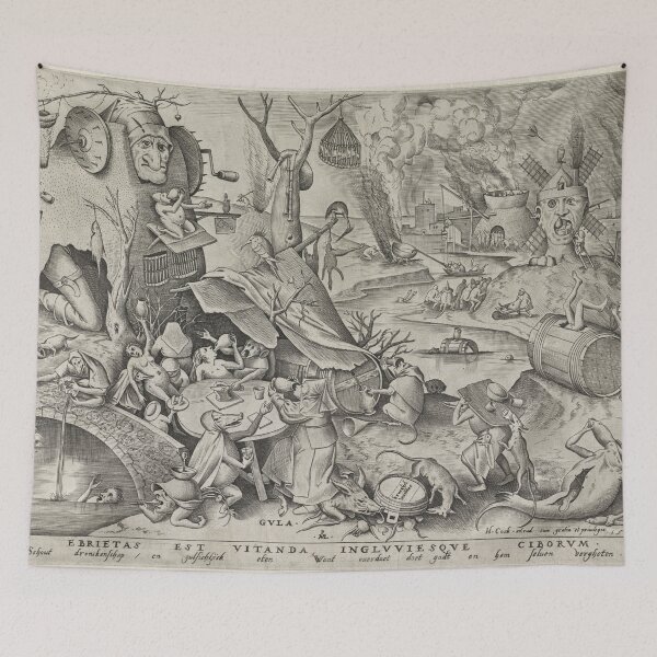 Item preview, Medieval Etching - Gluttony designed and sold by Vintage Designs +.