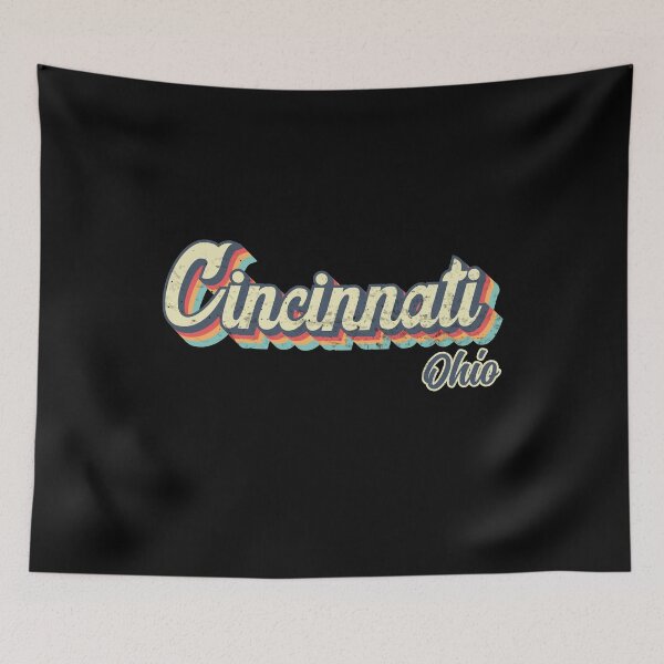 Item preview, Cincinnati City Ohio Retro Vintage 70s rainbow designed and sold by Teelogic.