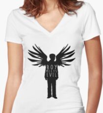 BTS Wings J-Hope Boy Meets Evil Women's Fitted V-Neck T-Shirt
