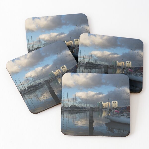 Item preview, Spectacular Storm Light - Tropical Skies Over Ala Wai Harbor in Honolulu, Hawaii designed and sold by Georgia Mizuleva.