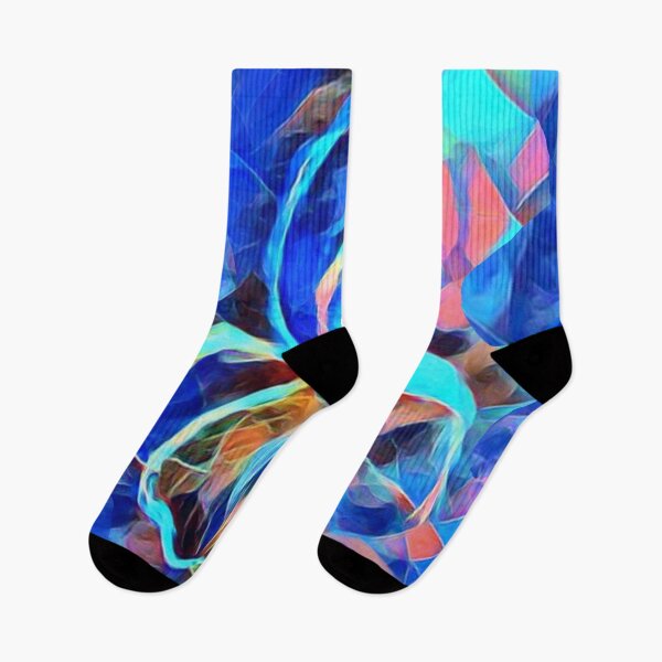 Item preview, iris blue, abstract art, multi-color, print trend year designed and sold by Maria Mihailova.