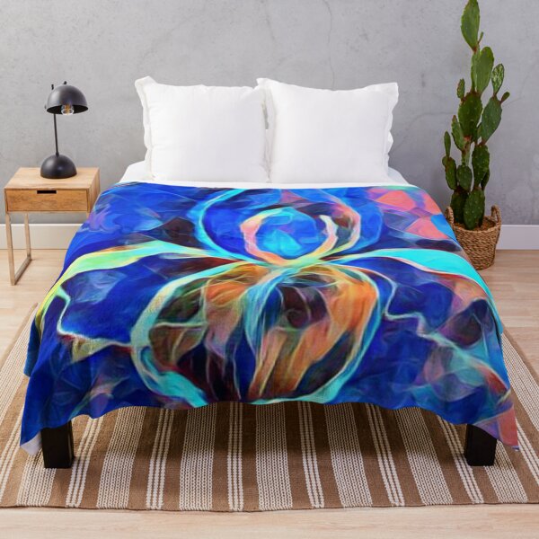 Item preview, iris blue, abstract art, multi-color, print trend year designed and sold by Maria Mihailova.