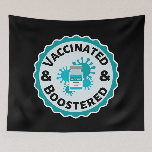 Item preview, Vaccinated and Boostered (White)- Covid Booster Shot for Vaccinated People - covid vaccine designed and sold by CaitU.