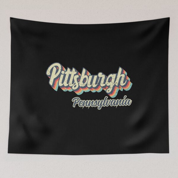 Item preview, Pittsburgh City Pennsylvania Retro Vintage 70s rainbow designed and sold by Teelogic.
