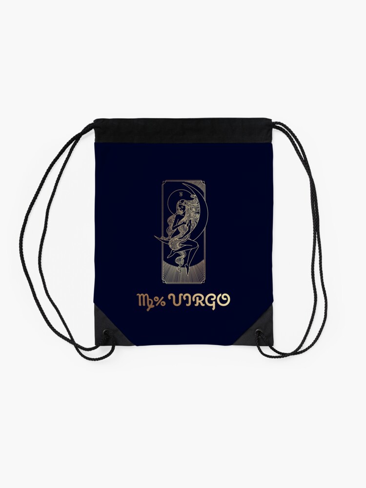 Alternate view of Virgo Zodiac Sign Drawstring Bag
