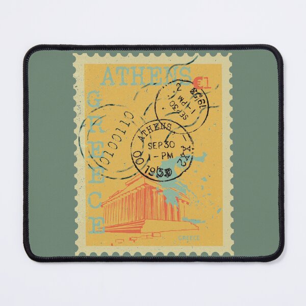 Item preview, Athens Postage Stamp Distressed designed and sold by Primroaddesigns.