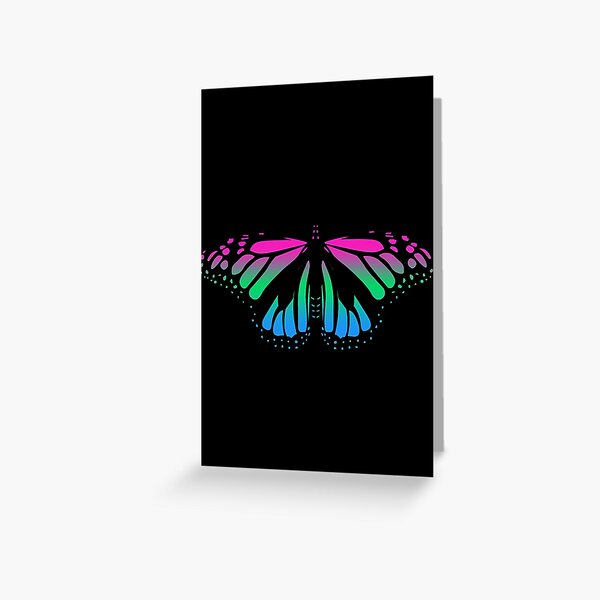 Polysexual Pride Butterfly Greeting Card