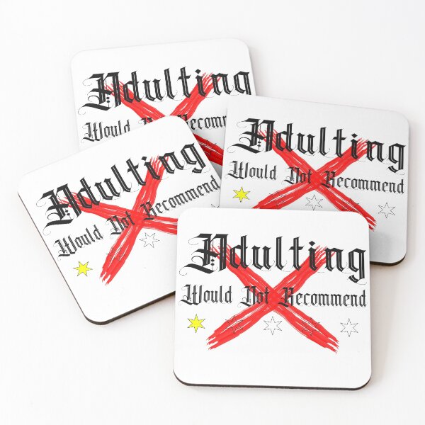 Item preview, Adulting Would Not Recommend Design in Classic Style designed and sold by Vasabi88.
