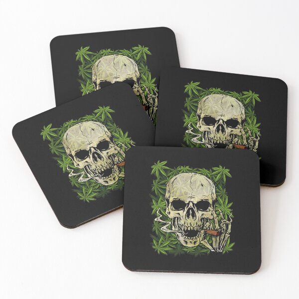 Item preview, Marijuana Skull Smoke Weed Cannabis Leaf Sugar Skull  designed and sold by SaveonOneal.