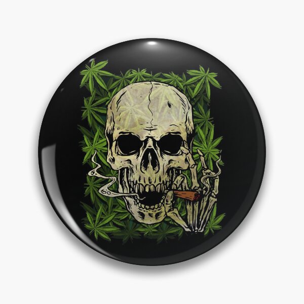 Item preview, Marijuana Skull Smoke Weed Cannabis Leaf Sugar Skull  designed and sold by SaveonOneal.