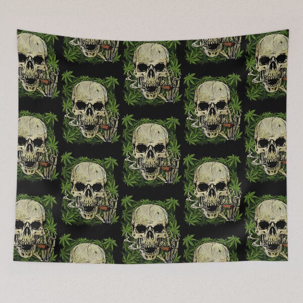 Item preview, Marijuana Skull Smoke Weed Cannabis Leaf Sugar Skull  designed and sold by SaveonOneal.