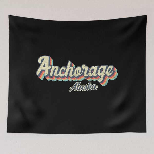 Item preview, Anchorage City Alaska Retro Vintage 70s rainbow designed and sold by Teelogic.