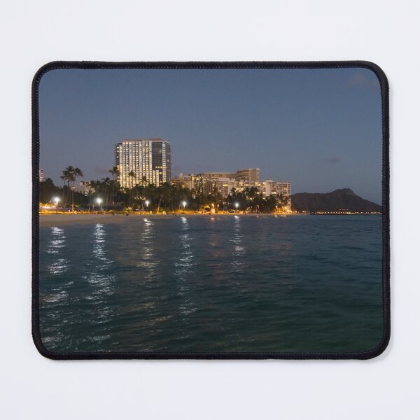 Item preview, Hawaiian Lights - Waikiki Beach and Diamond Head Volcano Crater designed and sold by Georgia Mizuleva.