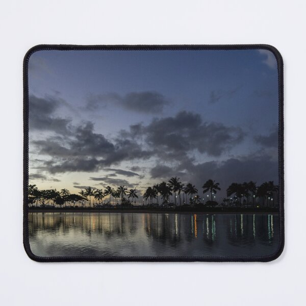 Item preview, Hawaiian Dusk - Jewel Tone Lights at Duke Kahanamoku Lagoon Waikiki  designed and sold by Georgia Mizuleva.