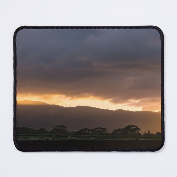 Item preview, Stormy Hawaiian Sunset - Rose Gold and Amethyst Behind Waianae Mountains designed and sold by Georgia Mizuleva.
