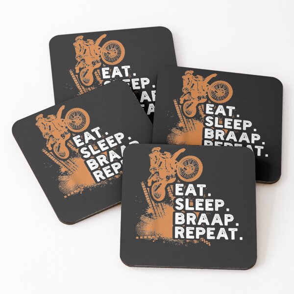 Item preview, Eat Sleep Braap Repeat Funny Dirt Bike Gift T-Shirt designed and sold by lizamcdermott.