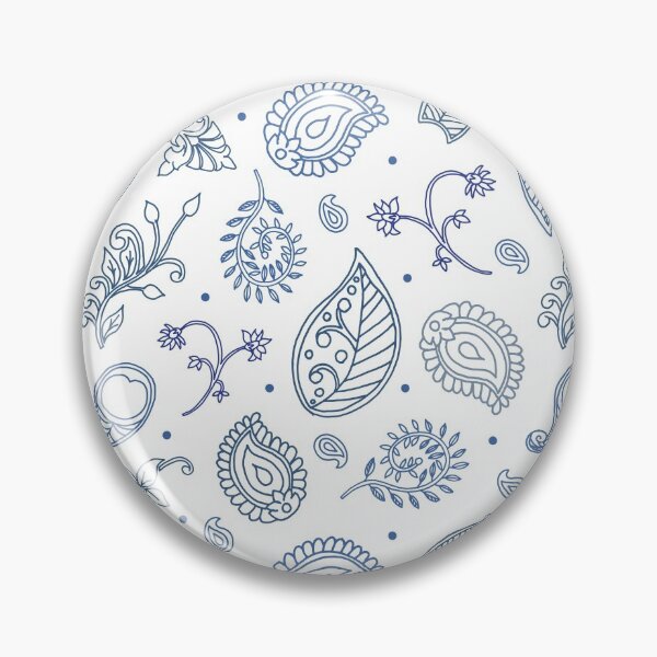 Item preview, Paisley Hamptons Pattern in Blue and White designed and sold by HotHibiscus.
