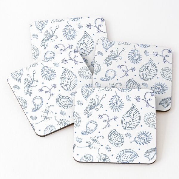 Item preview, Paisley Hamptons Pattern in Blue and White designed and sold by HotHibiscus.