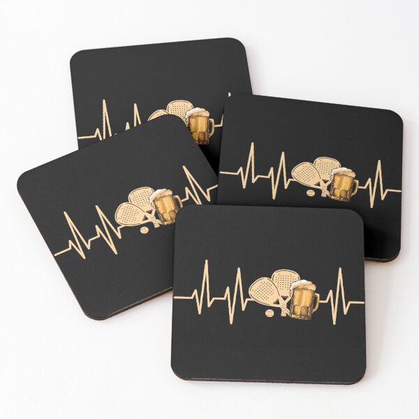 Item preview, Padel and Beer Heartbeat Funny Padel for beer lovers padel players designed and sold by grinta2021.