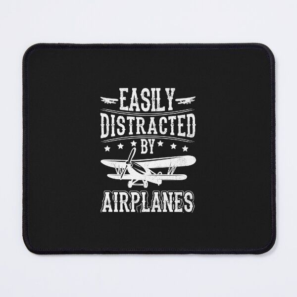 Item preview, Easily Distracted By Airplanes Airplane Aviation Pilot Plane Premium T-Shirt designed and sold by StricklerShari.