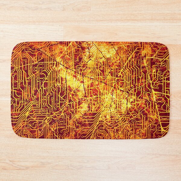 Item preview, Rusty Gold Steam Punk Circuit Board Pattern designed and sold by bexilla.