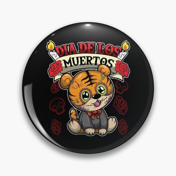 Item preview, Dia De Los Muertos Animals - Tiger designed and sold by anziehend.