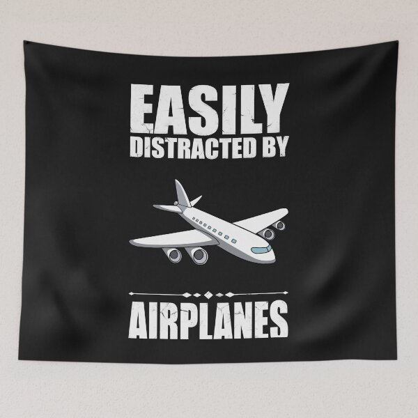 Item preview, Easily Distracted By Airplanes Funny Airplane Gift Hoodie designed and sold by StricklerShari.