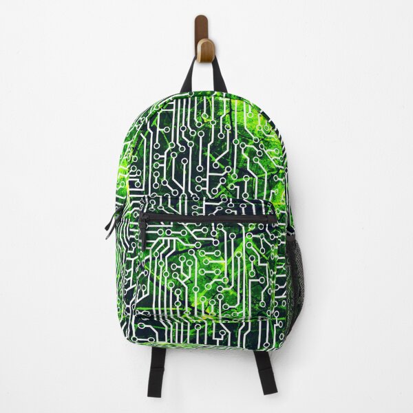 Item preview, Cyborg Assimilation Black, Green and White Circuit Board Grunge Pattern designed and sold by bexilla.