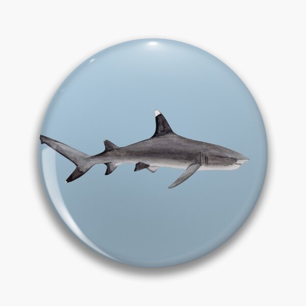 Item preview, WHITETIP REEF SHARK-Triaenodon obesus (light blue) designed and sold by BEATRIZ ABAITUA.