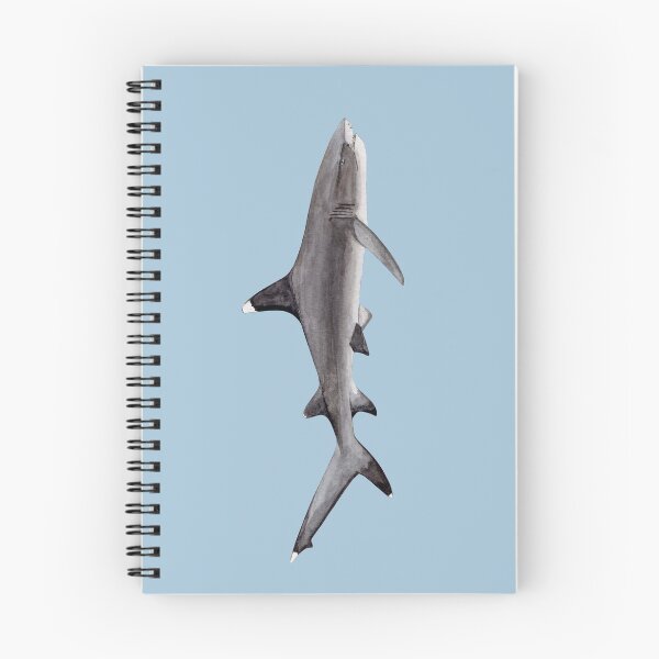 Item preview, WHITETIP REEF SHARK-Triaenodon obesus (light blue) designed and sold by BEATRIZ ABAITUA.