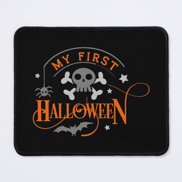 Item preview, My First Halloween Cute Skull and Bat Quote designed and sold by Gevover.