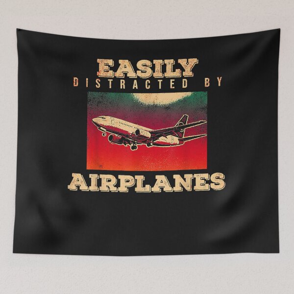 Item preview, Easily Distracted By Airplanes Airplane Lover Aviation T-Shirt designed and sold by StricklerShari.