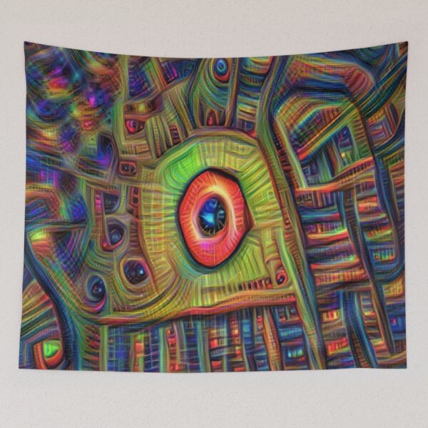 Item preview, vibrant psychedelic energy pattern designed and sold by BelAnnGrey.