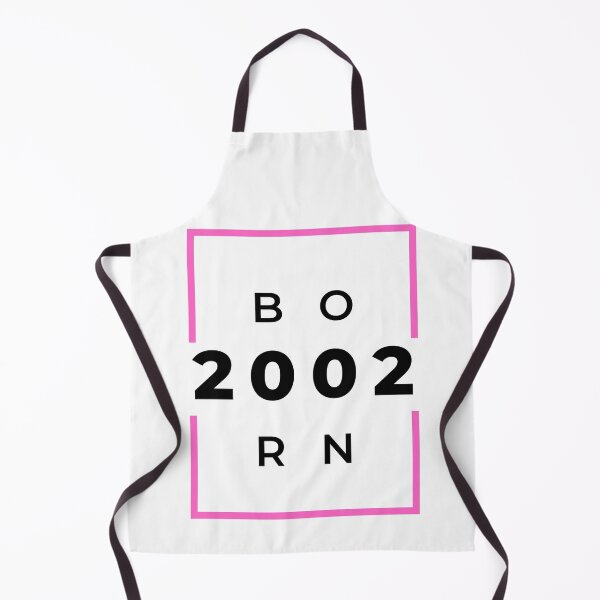 Item preview, Born 2002 - pink on white designed and sold by BlueThrow.