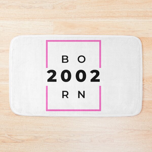 Item preview, Born 2002 - pink on white designed and sold by BlueThrow.