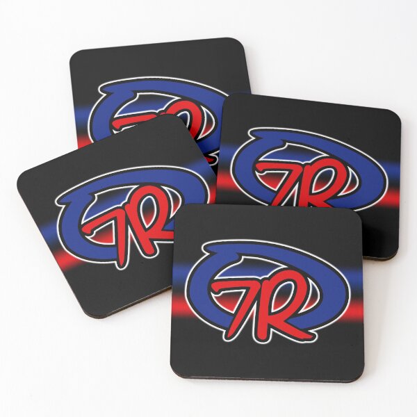 Aperçu de l'œuvre Logo bleu et rouge avec rayures créée et vendue par 7Rock.