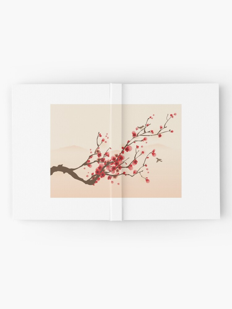 Alternate view of Whimsical Red Cherry Blossom Tree Hardcover Journal