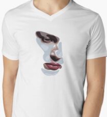 Simplistic face Men's V-Neck T-Shirt